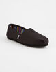 TOMS Black On Black Canvas Womens Classic Slip-Ons image number 2