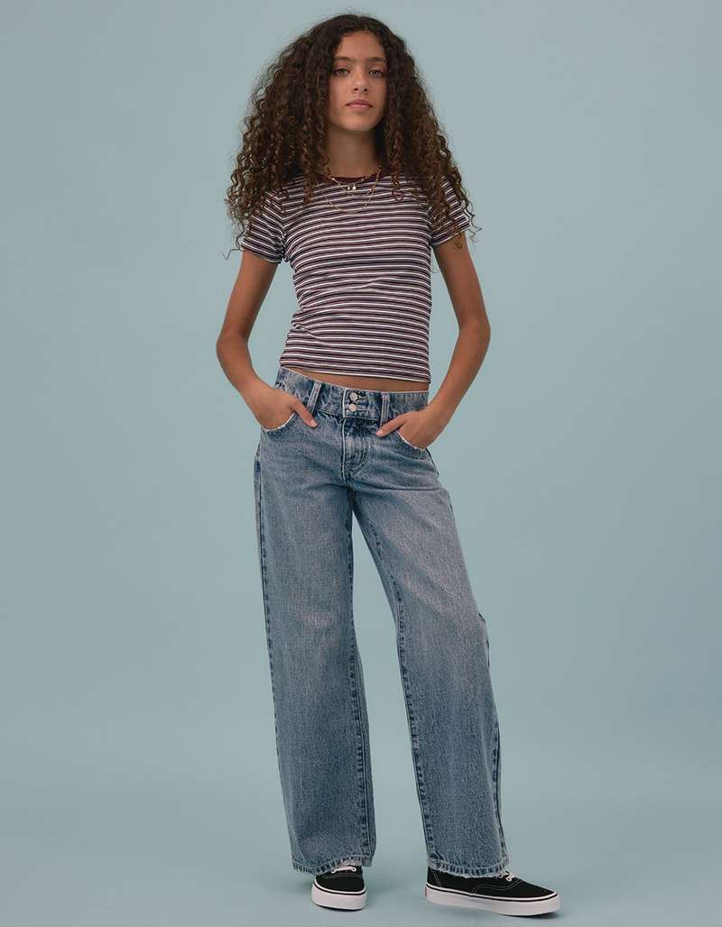RSQ Double Button Girls Wide Leg Jeans image number 0