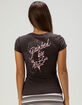 ED HARDY Rhinestone Pink Leopards Womens Fitted Tee image number 2