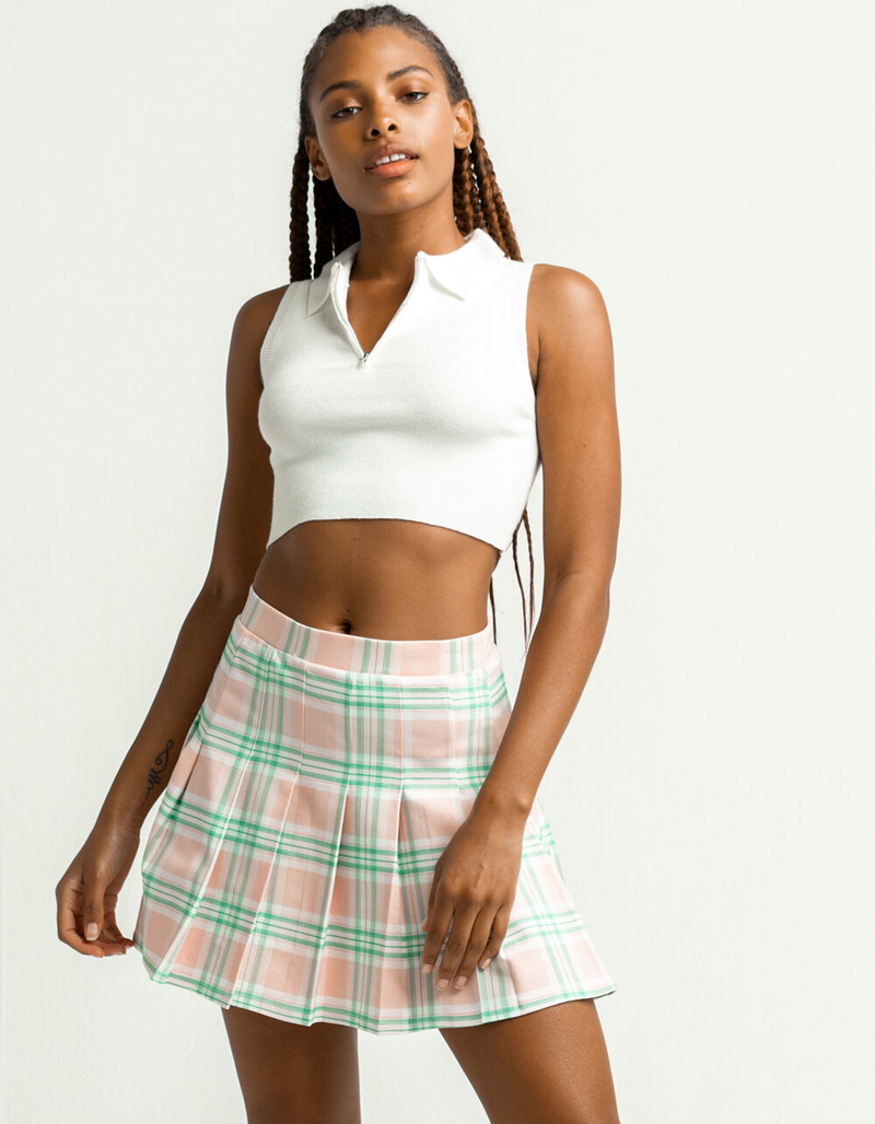 FULL TILT Plaid Pleated Skirt image number 0
