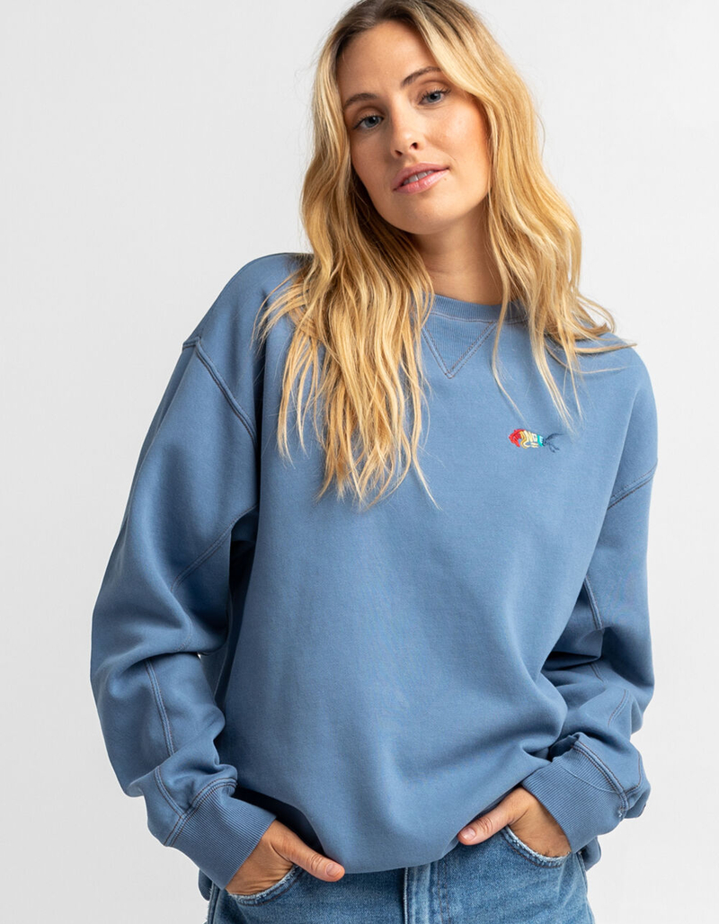 BILLABONG x Wrangler Wayward Womens Ocean Crew Sweatshirt image number 0