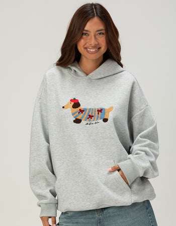 AELFRIC EDEN Cartoon Dog Womens Oversized Hoodie Primary Image