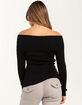 JOLIE AND JOY Off The Shoulder Womens Rib Sweater image number 4
