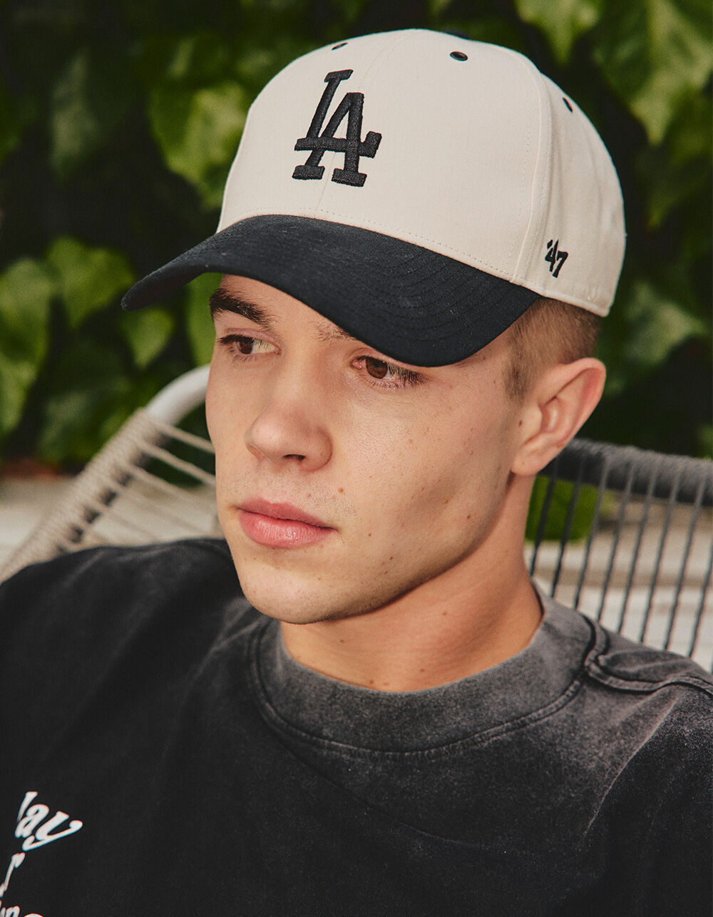 47 BRAND Los Angeles Dodgers Snapback Hat - OFF WHITE - ONE SIZE