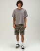 RSQ Mens Loose Embroidered Twill Utility Shorts image number 3