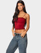 EDIKTED Cruella Lace Trim Tank Top image number 3