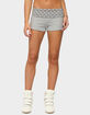 EDIKTED Presley Stripe & Polka Dot Foldover Shorts image number 1