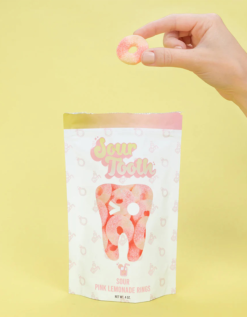 SOUR TOOTH Sour Pink Lemonade Rings Candy image number 2