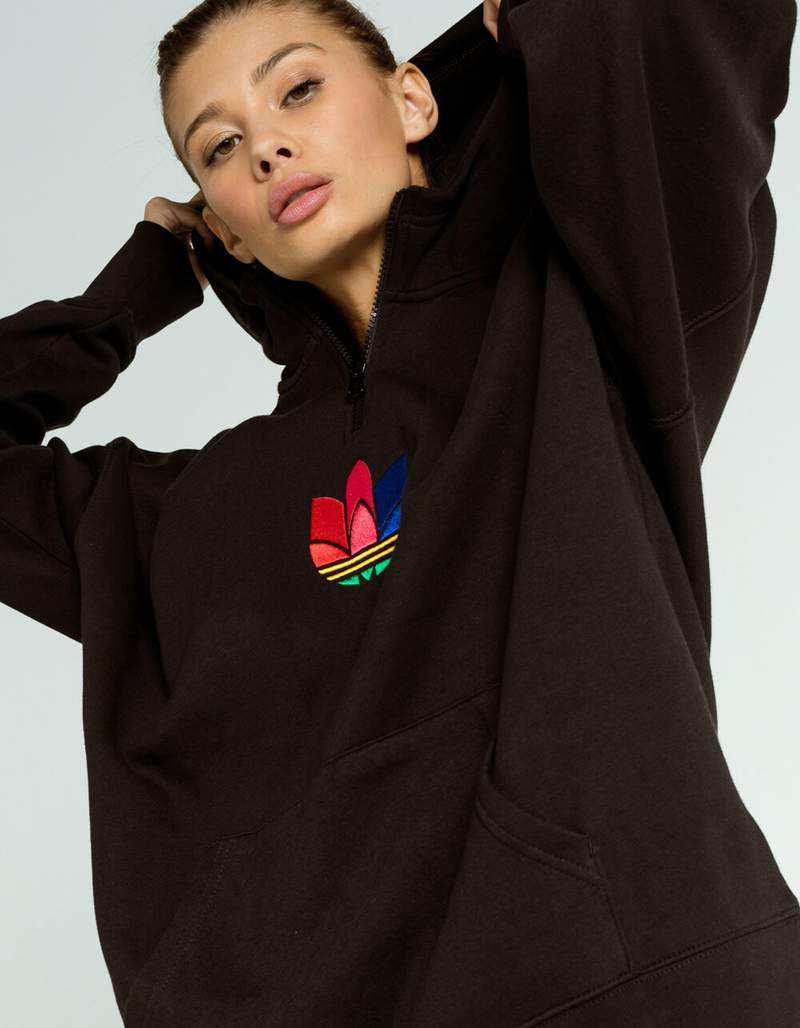 ADIDAS 3D Trefoil Half Zip Womens Hoodie image number 0