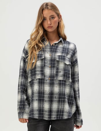 ACOA Womens Oversized Flannel Primary Image