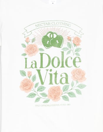 NECTAR CLOTHING La Dolce Vita Girls Boyfriend Tee Alternative Image