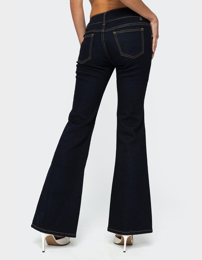 EDIKTED Tilda Low Rise Flared Jeans image number 4