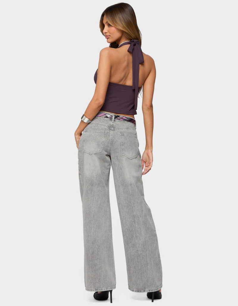 EDIKTED Prima Twisted Split Front Halter Top image number 3