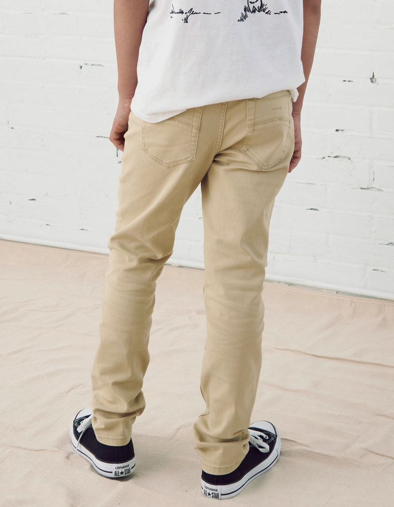 RSQ Boys Super Skinny Tan Twill Pants image number 3