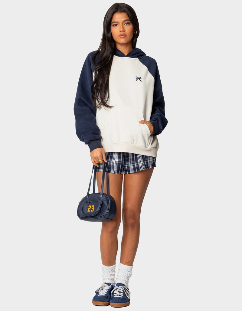 EDIKTED Raglan Bow Oversized Hoodie image number 1