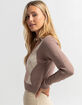 FULL TILT Womens Argyle Collared V-Neck Sweater image number 2