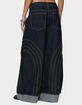 EDIKTED Cuffed Low Rise Wide Leg Jeans image number 3