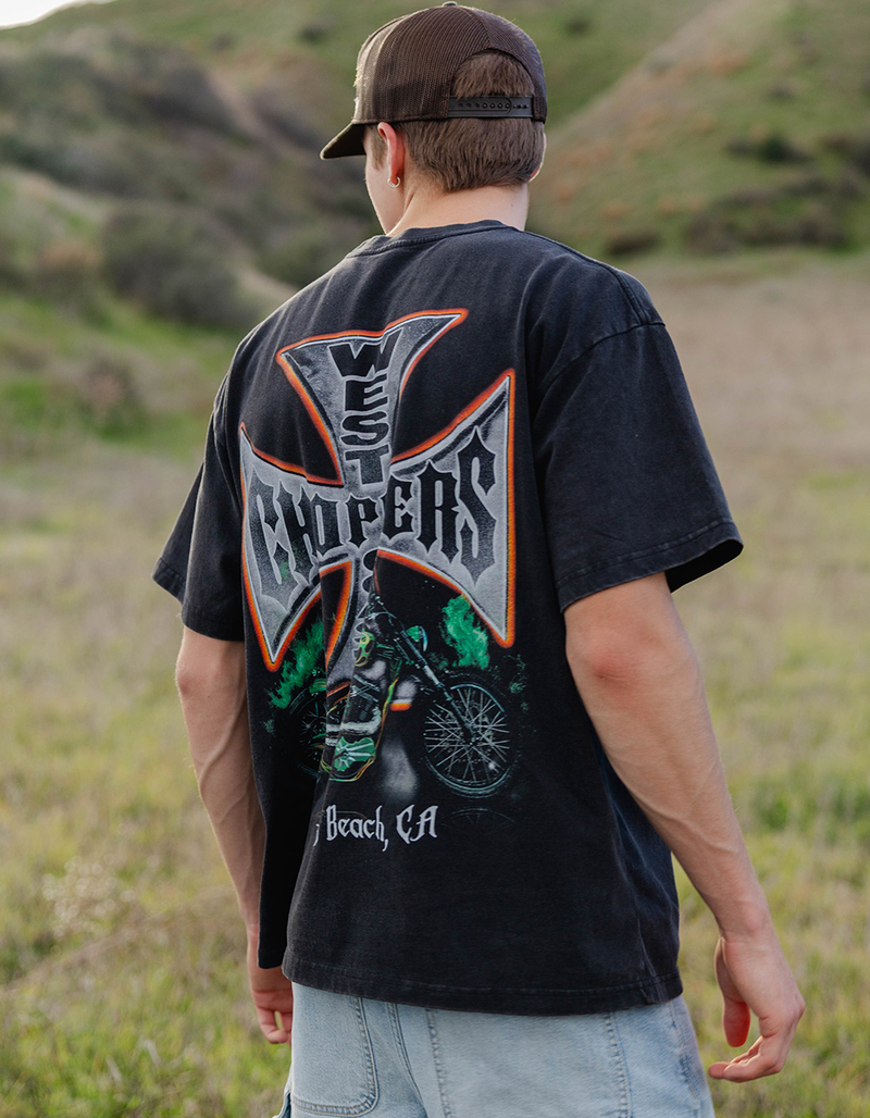 WEST COAST CHOPPERS Orange Hue Mens Boxy Tee image number 0
