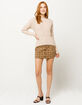 IVY & MAIN Open Twist Back Oatmeal Womens Sweater image number 4