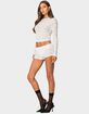 EDIKTED Maisley Sheer Lace Shorts image number 4