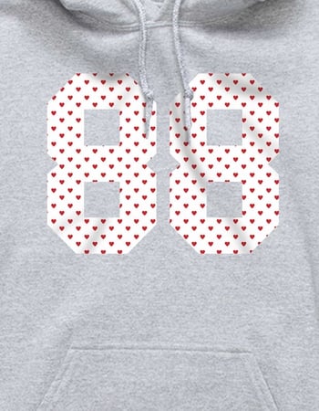88 Heart Fill Unisex Hoodie Alternative Image