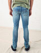 RSQ Mens Super Skinny Medium Destruction Vintage Flex Ripped Jeans image number 4