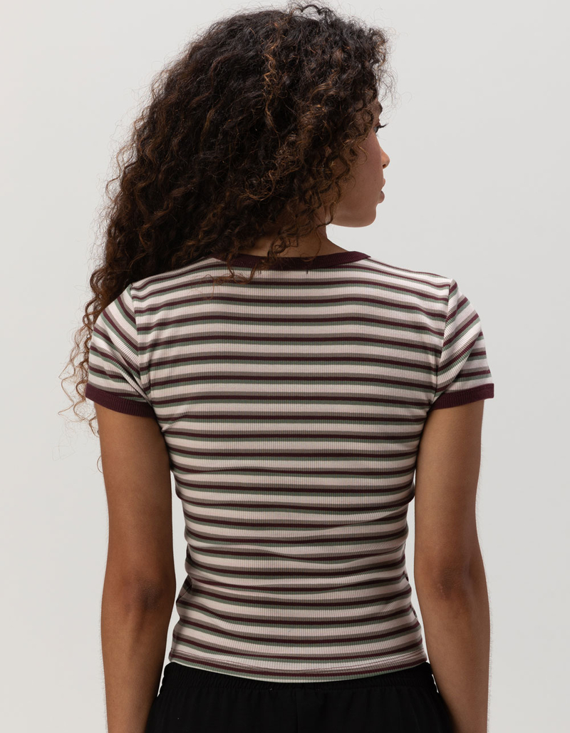 FULL TILT V-Neck Womens Baby Tee image number 3