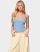 EDIKTED Hemsley Striped Ribbed Tank Top image number 1