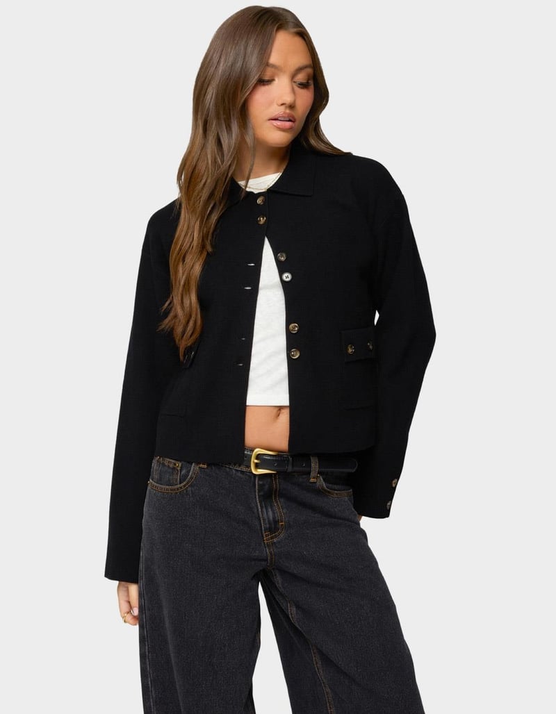 EDIKTED Lorne Knit Jacket image number 0