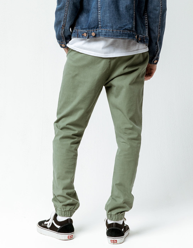 CYA Side Stripe Olive Mens Joggers Pants image number 2