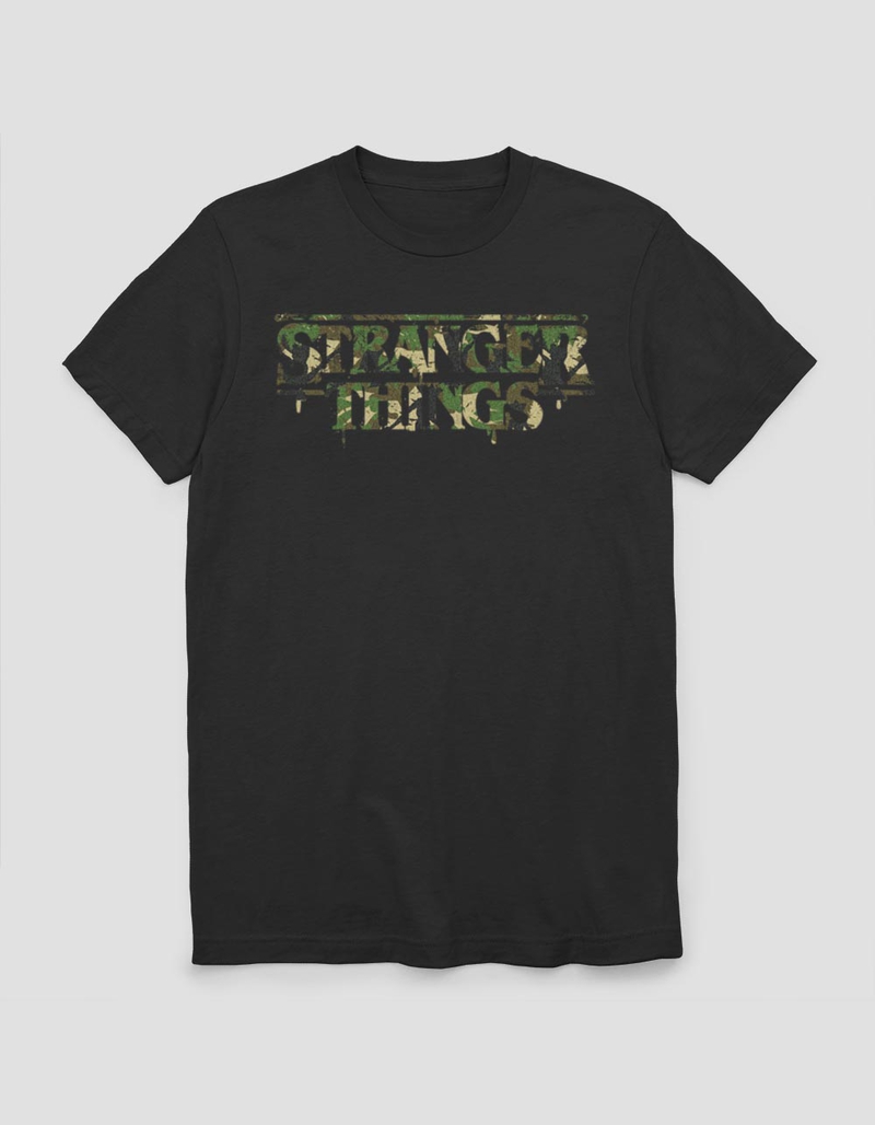 STRANGER THINGS Camo Logo Unisex Tee image number 0