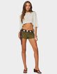 EDIKTED Hazen Grommet Low Rise Shorts image number 4