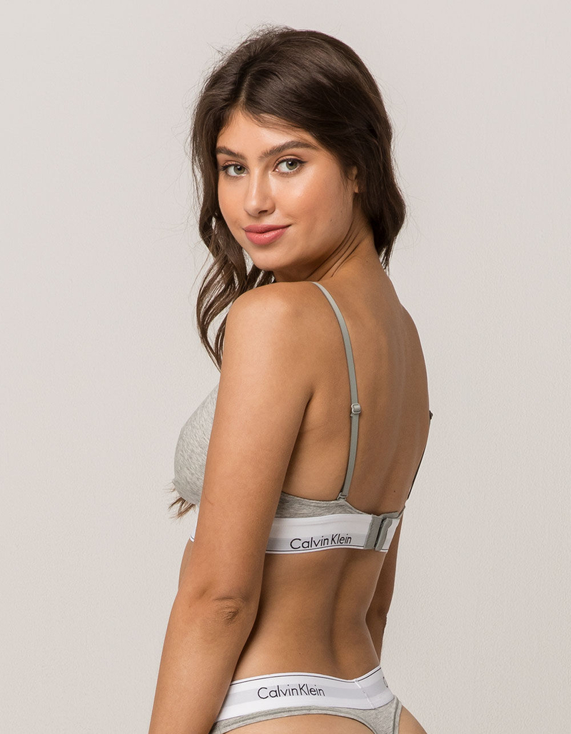 CALVIN KLEIN Gray Triangle Bralette image number 1