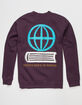 OBEY Knowledge Mens Purple Crew Sweatshirt image number 2