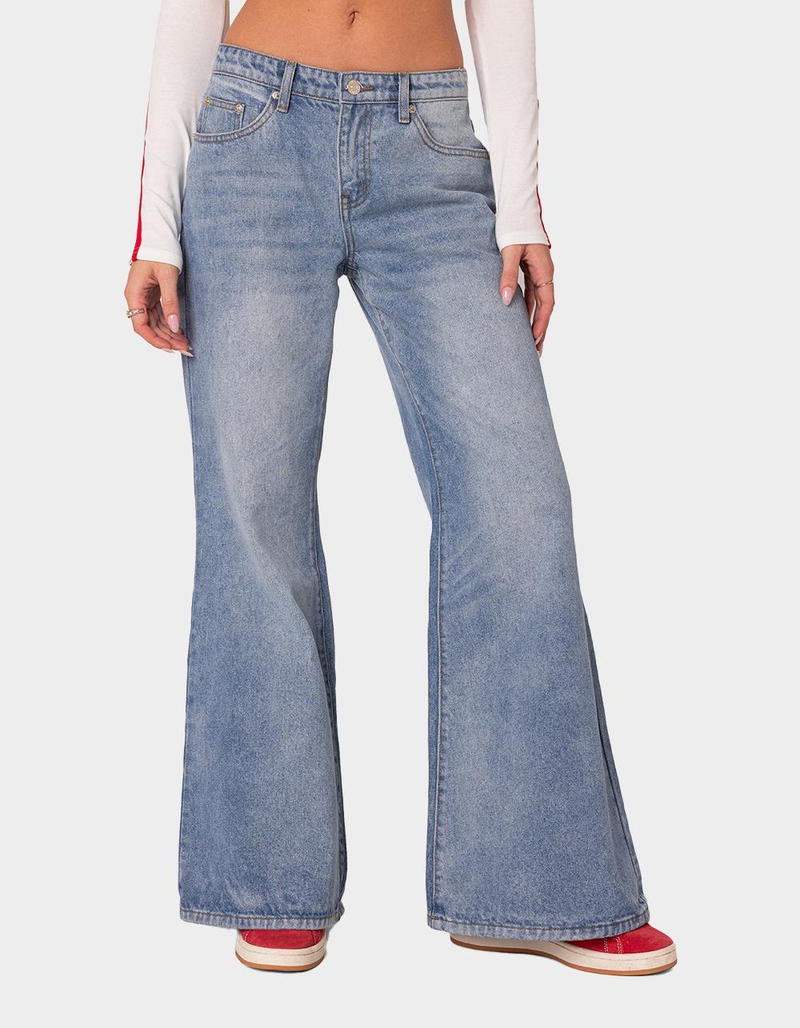 EDIKTED Low Rise Wide Leg Jeans image number 2