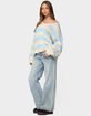 EDIKTED Tracie Striped Oversized Sweater image number 4