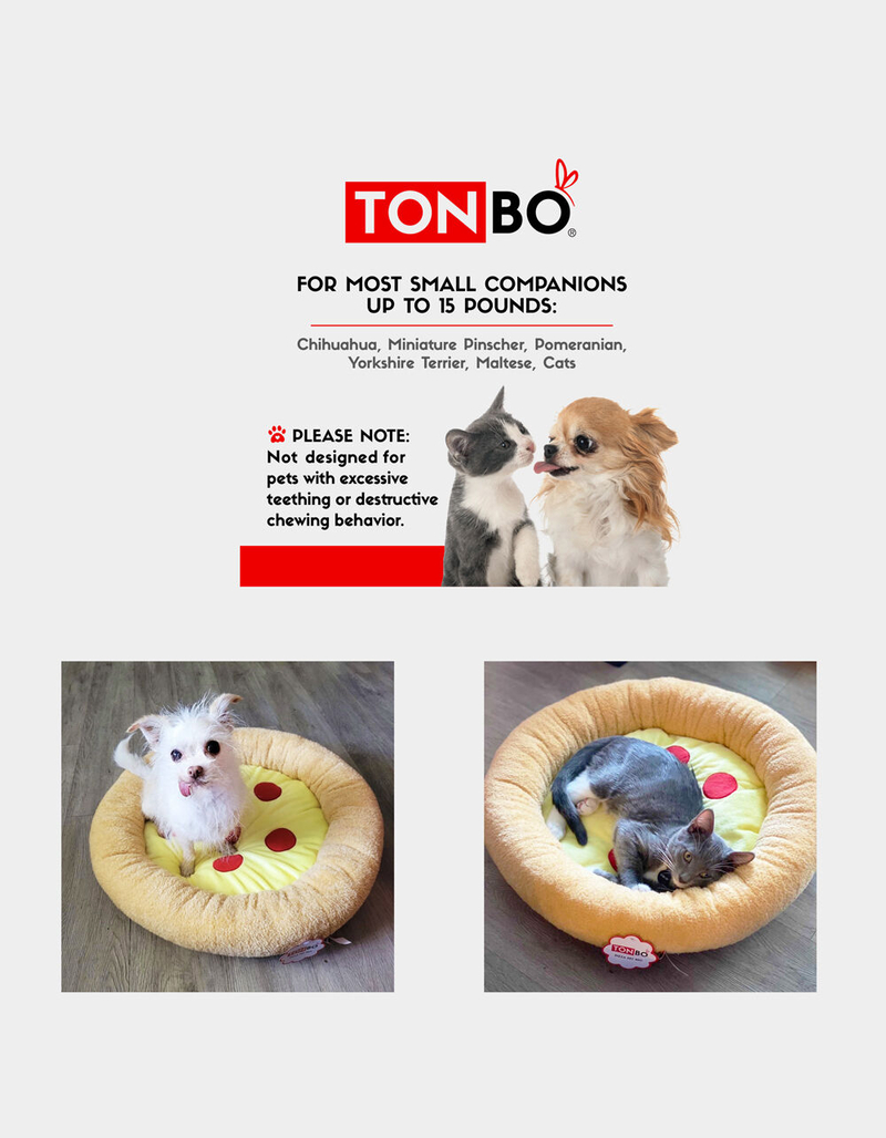 TONBO Pizza Pet Bed image number 1