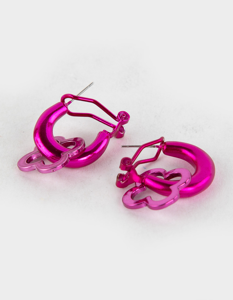 FULL TILT Flower In Hoop Earrings image number 1