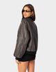 EDIKTED Vava Washed Faux Leather Womens Bomber Jacket image number 4