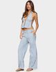 EDIKTED Macey Striped Split Front Backless Top image number 4
