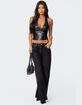 EDIKTED Tana Faux Leather Halter Top image number 5