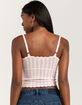 LOVE KNITS NYC Pointelle Rib Womens Tank Top image number 4