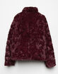 THE NORTH FACE Reversible Mossbud Swirl Burgundy Girls Jacket image number 4