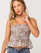 PATRONS OF PEACE Smocked Sleeveless Womens Top image number 1