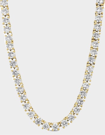 THE GOLD GODS Gold Diamond Tennis Chain 4mm Primary Image