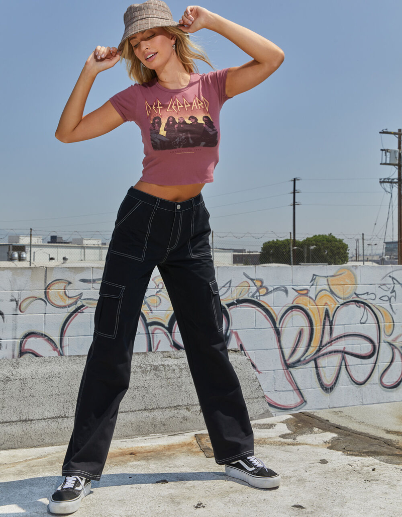 FULL TILT Contrast Stitch Womens Cargo Pants image number 0