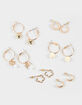 FULL TILT 6 Pack Rose/Heart Hoop Earring Set image number 1