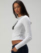 RSQ Womens 8-Ball Long Sleeve Baby Tee image number 3