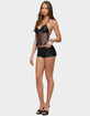 EDIKTED Annael Sequin Knit Micro Shorts image number 4