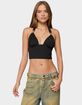 EDIKTED Aiva Backless Plunge Neck Halter Top image number 1